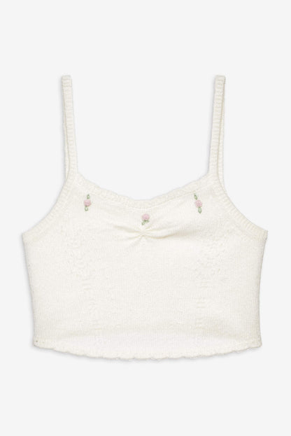 London Knit Cami Top Cream - For Love & Lemons