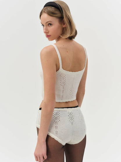 London Knit Cami Top Cream - For Love & Lemons
