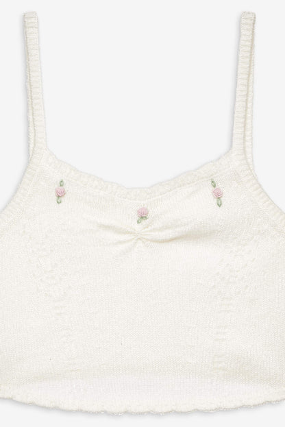 London Knit Cami Top Cream - For Love & Lemons