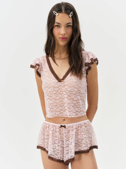 Pamela Sleep Short LT Pink - For Love & Lemons