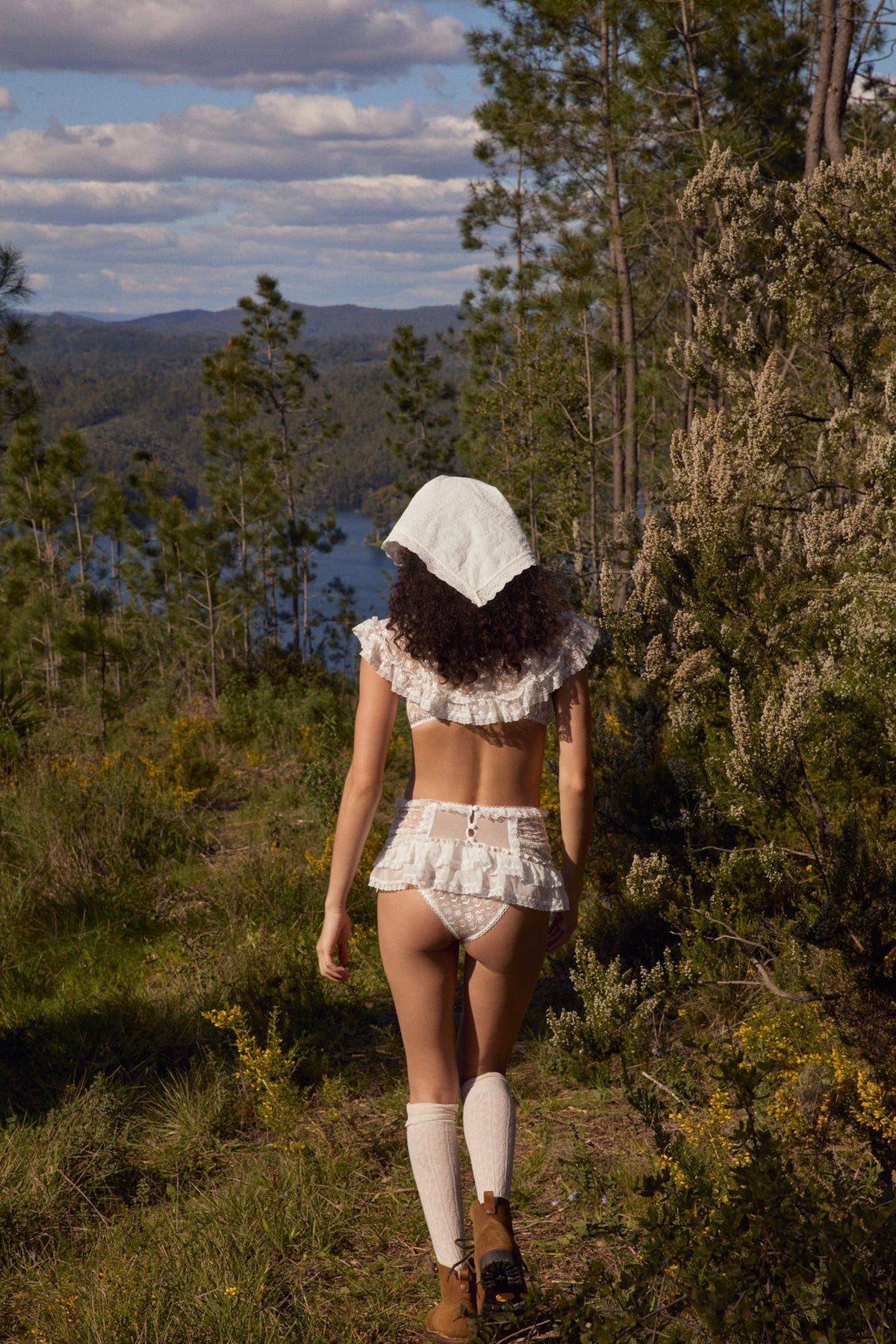 Layer Cake Chiffon Panty White - For Love & Lemons
