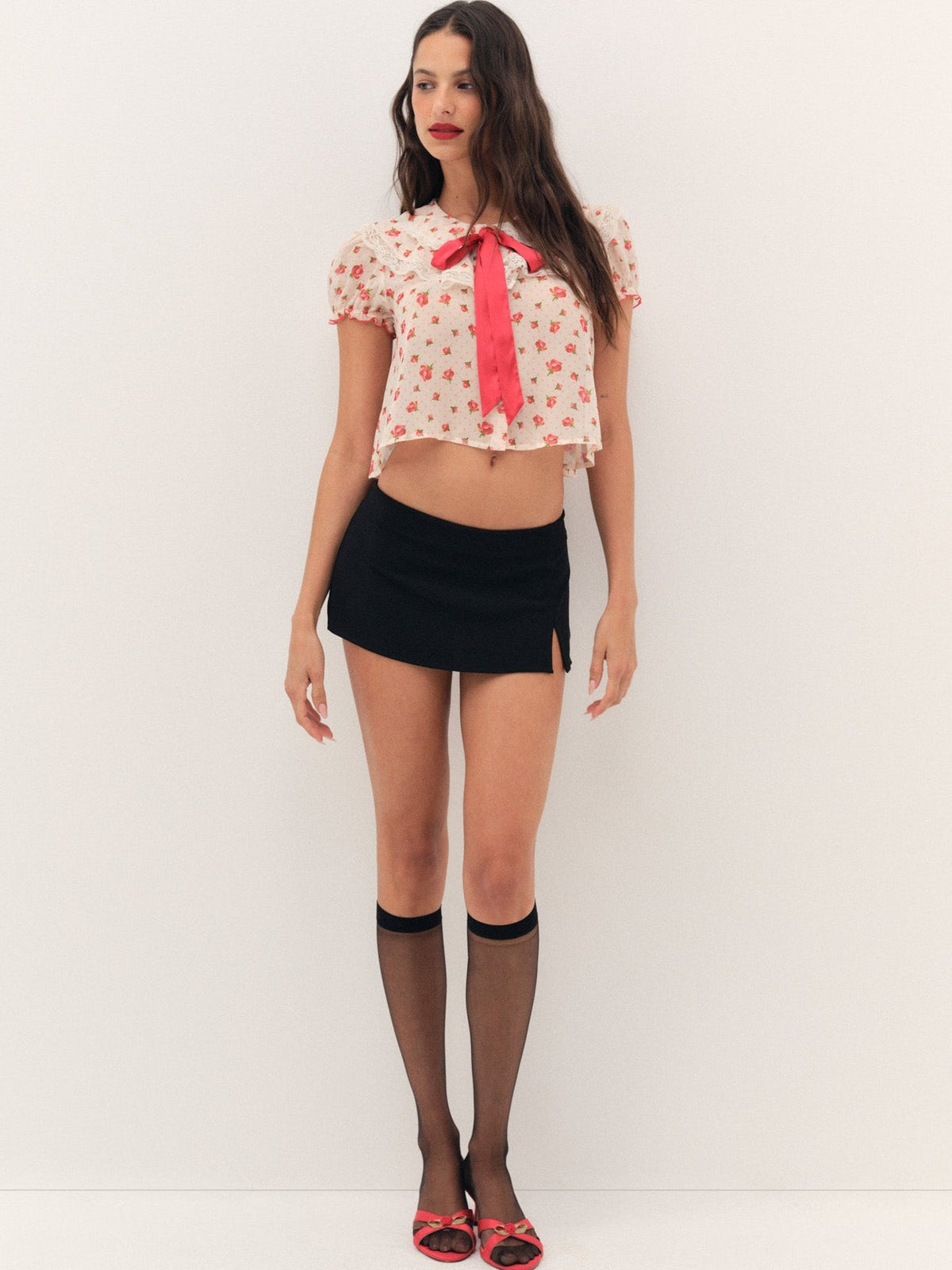 Leah Crop Top Cream - For Love & Lemons