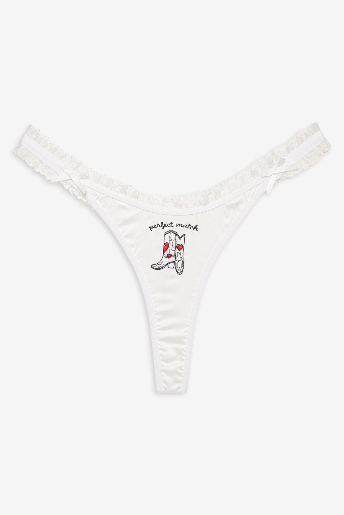 Bachelorette Thong Panty Pack White - For Love & Lemons