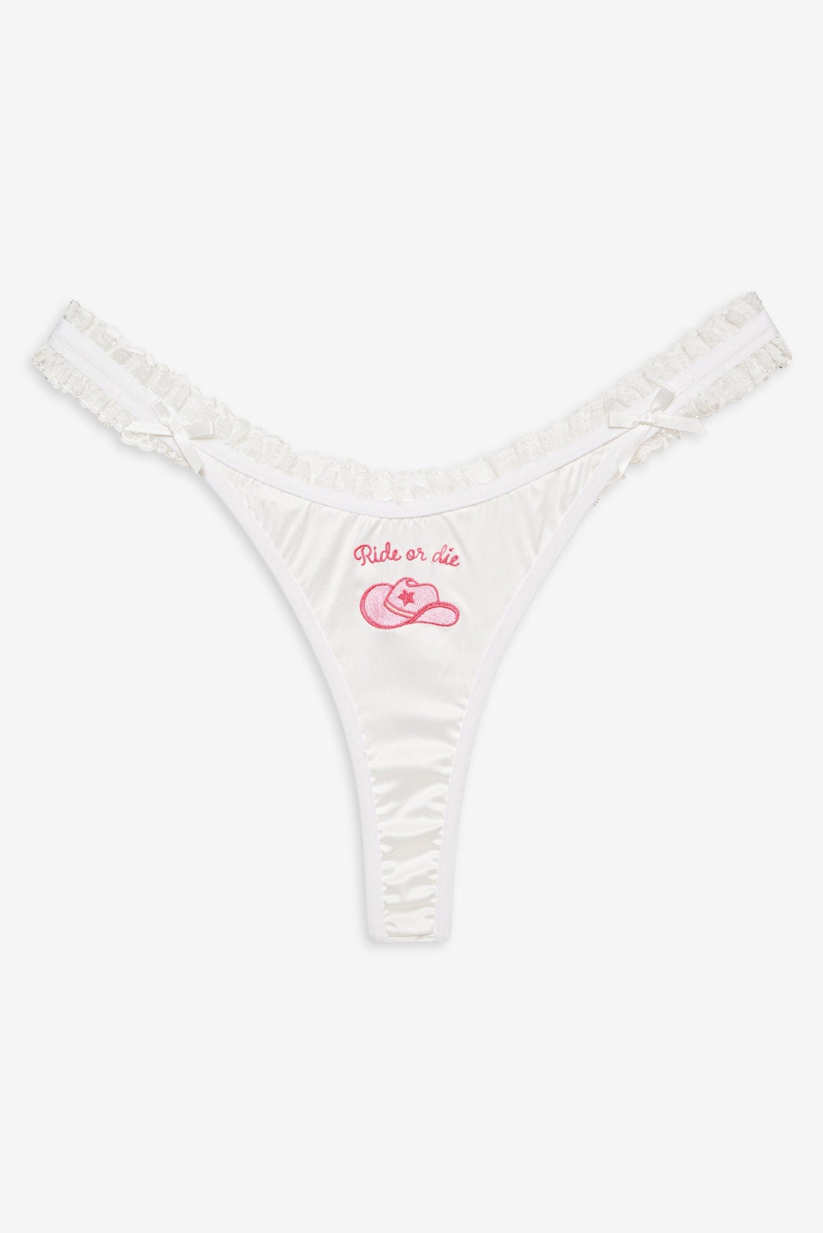 Bachelorette Thong Panty Pack White - For Love & Lemons