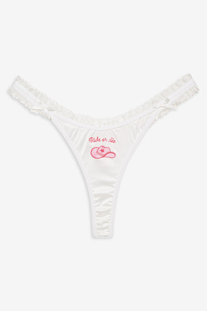 Bachelorette Thong Panty Pack White - For Love & Lemons