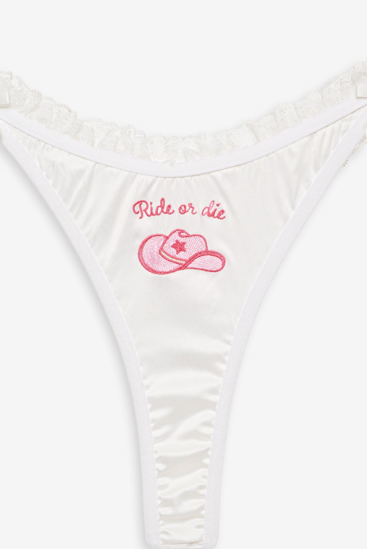 Bachelorette Thong Panty Pack White - For Love & Lemons