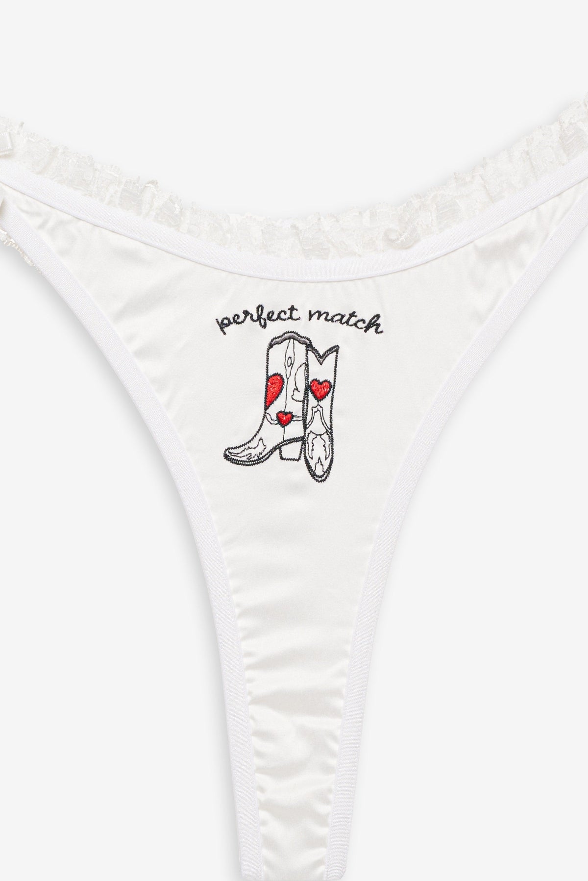 Bachelorette Thong Panty Pack White - For Love & Lemons