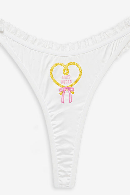 Bachelorette Thong Panty Pack White - For Love & Lemons