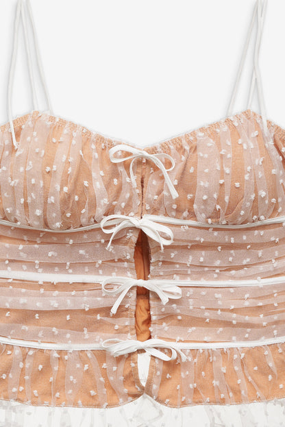 Devon Dot Bustier White - For Love & Lemons