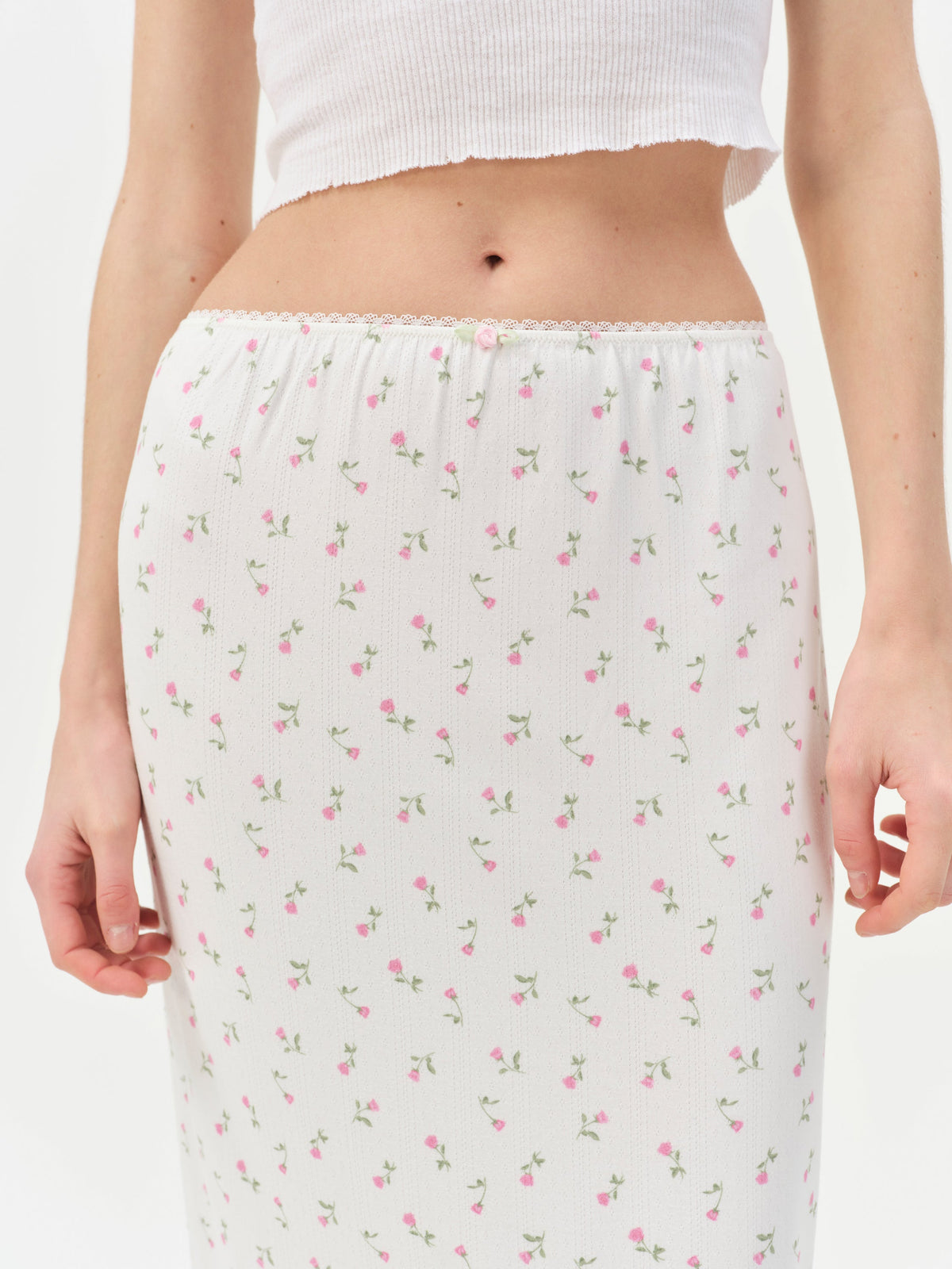 Elliana Midi Skirt White - For Love & Lemons