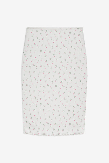 Elliana Midi Skirt White - For Love & Lemons