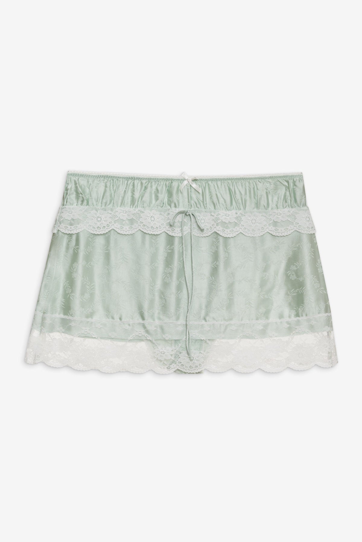 Mint Twist Jacquard Mini Skirt Mint - For Love & Lemons