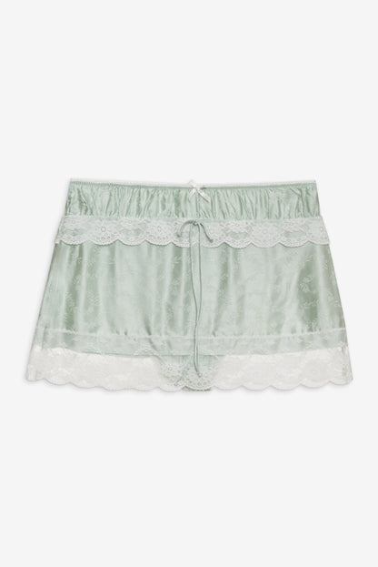 Mint Twist Jacquard Mini Skirt Mint - For Love & Lemons