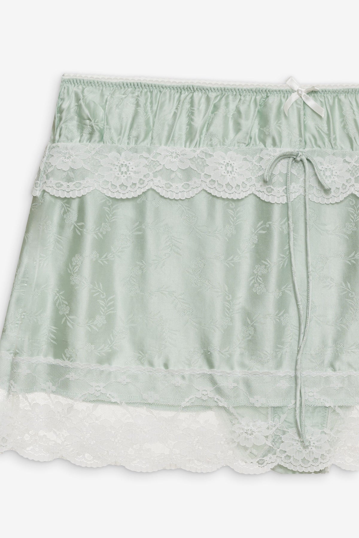 Mint Twist Jacquard Mini Skirt Mint - For Love & Lemons