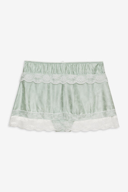 Mint Twist Jacquard Mini Skirt Mint - For Love & Lemons