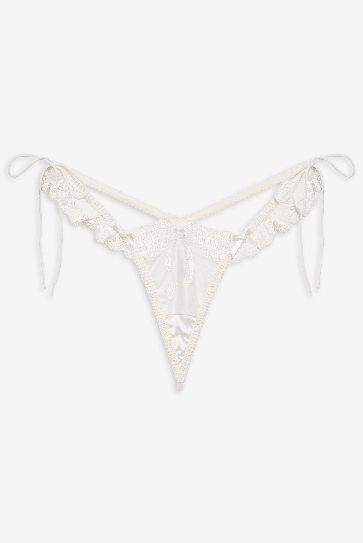 Beau Thong Panty White - For Love & Lemons