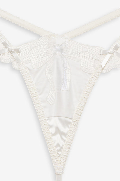 Beau Thong Panty White - For Love & Lemons