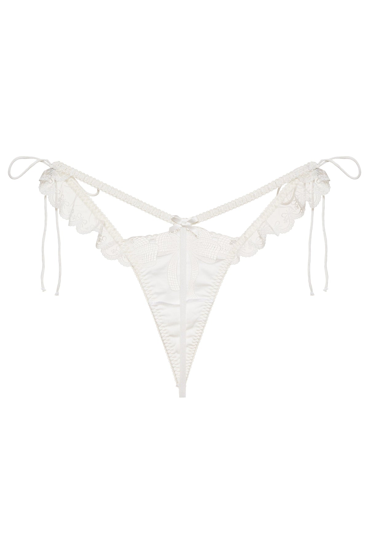 Beau Thong Panty White - For Love & Lemons