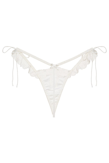 Beau Thong Panty White - For Love & Lemons