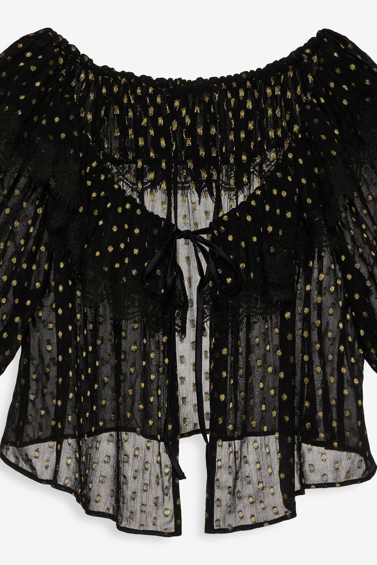 Liz Lurex Dot Top Black - For Love & Lemons