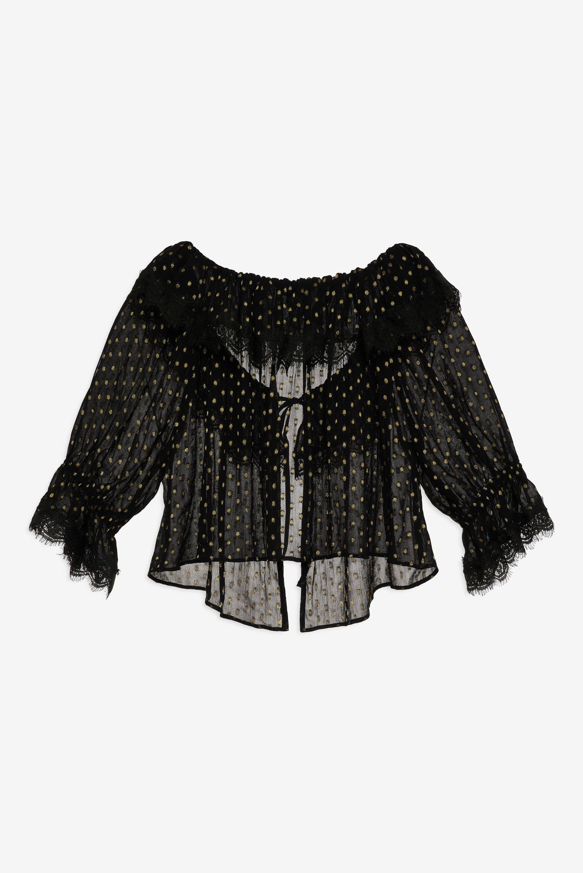 Liz Lurex Dot Top Black - For Love & Lemons