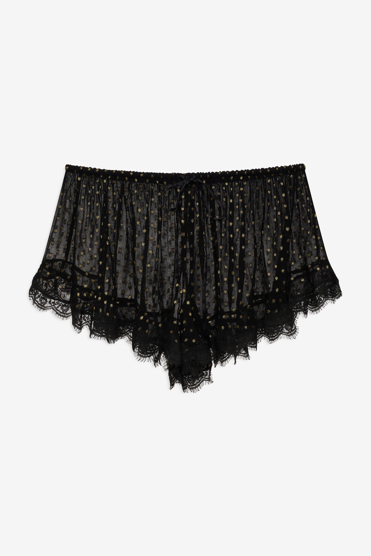 Liz Lurex Dot Short Black - For Love & Lemons