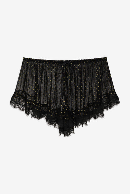 Liz Lurex Dot Short Black - For Love & Lemons