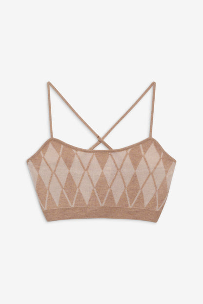 Cassidy Knit Bralette Brown - For Love & Lemons