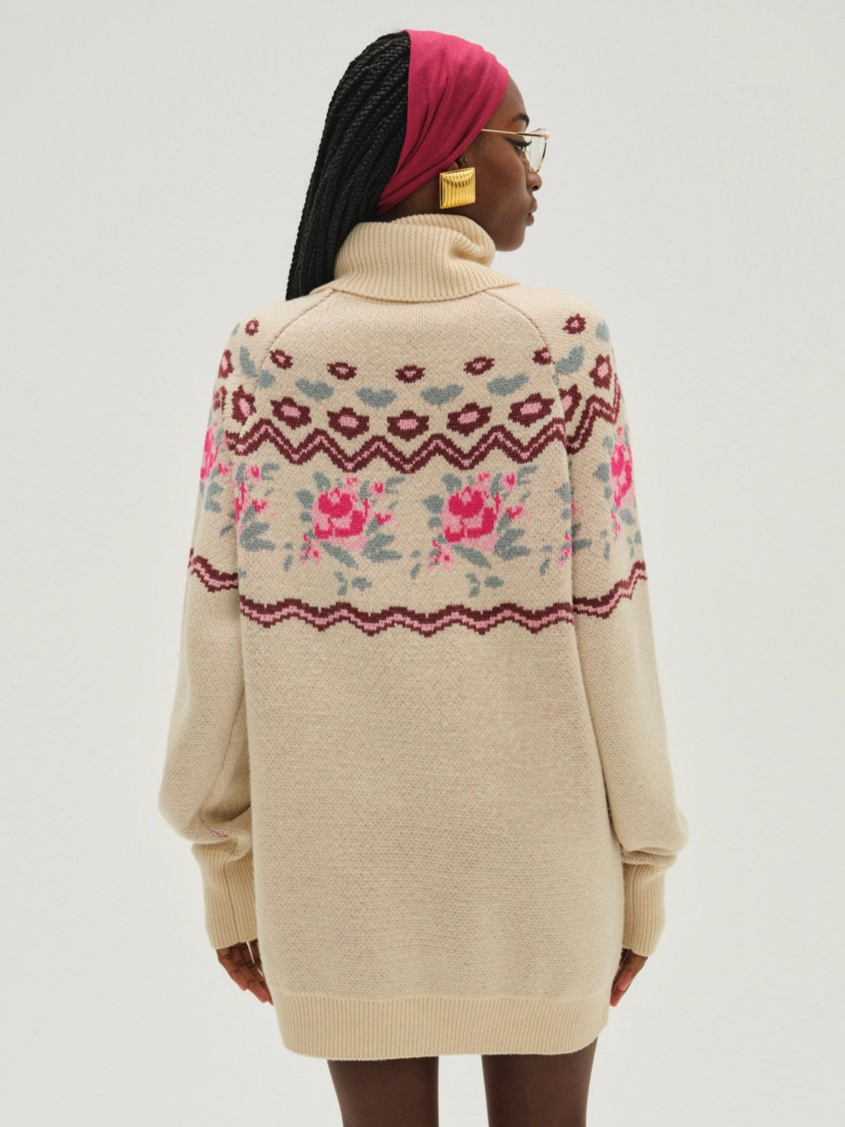 Ski Lodge Oversized Sweater Cream - For Love & Lemons