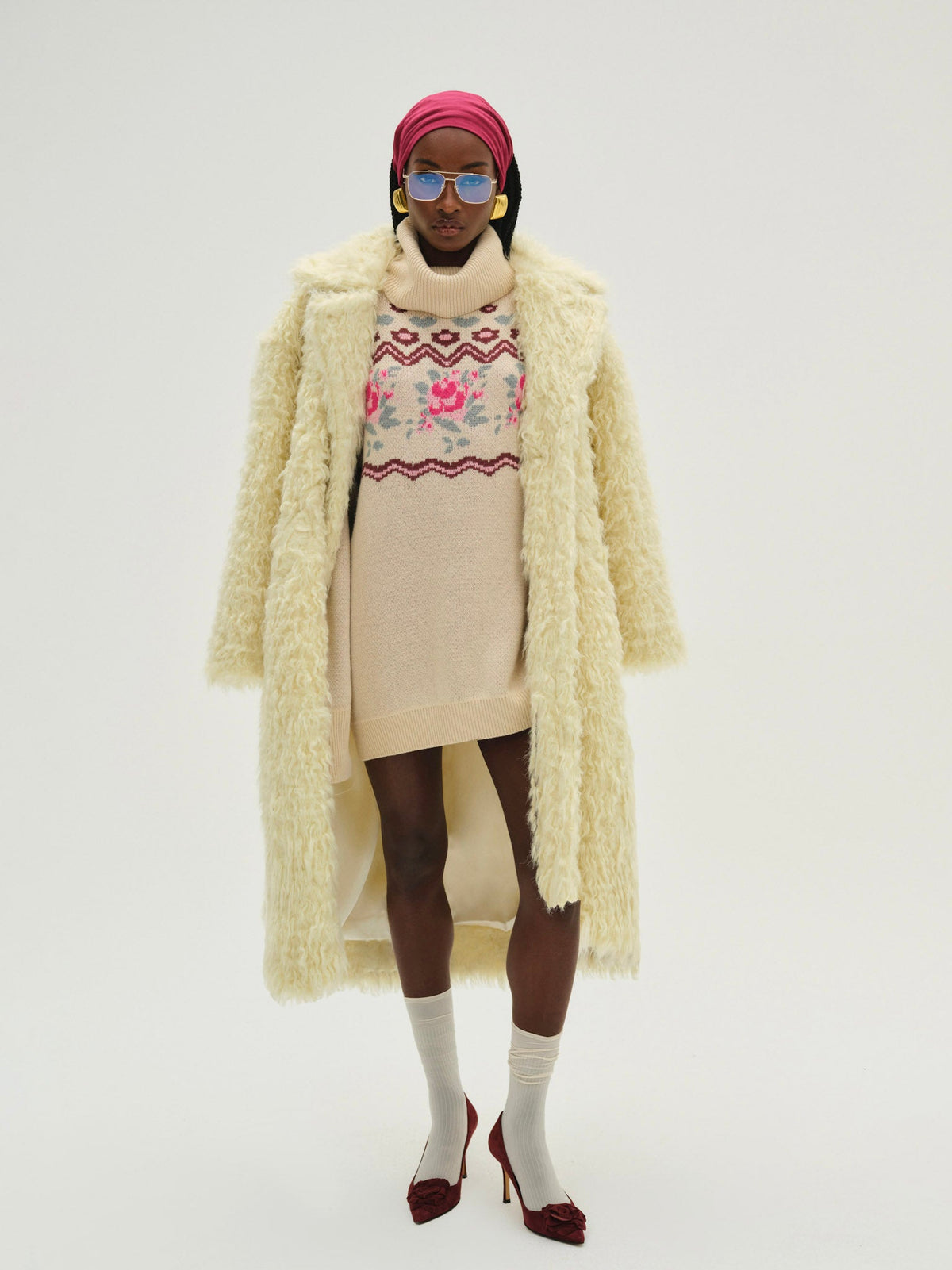 Ski Lodge Oversized Sweater Cream - For Love & Lemons
