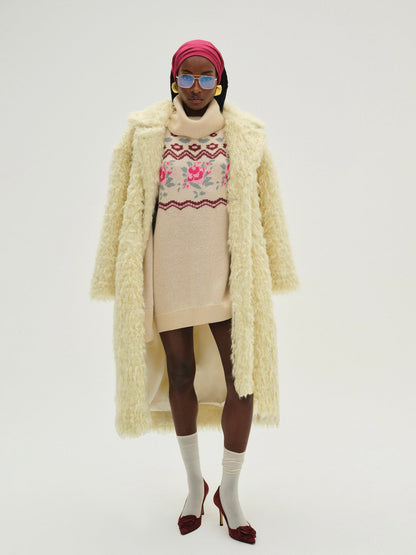 Ski Lodge Oversized Sweater Cream - For Love & Lemons