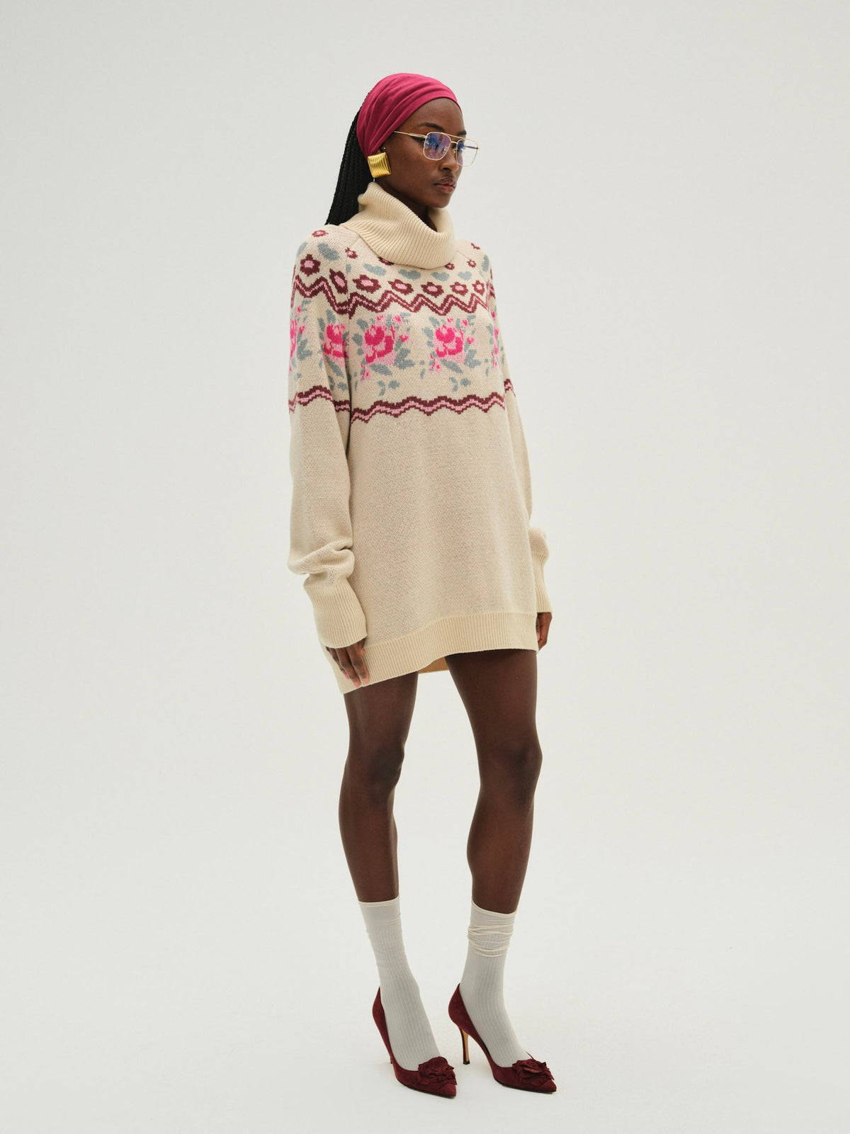 Ski Lodge Oversized Sweater Cream - For Love & Lemons