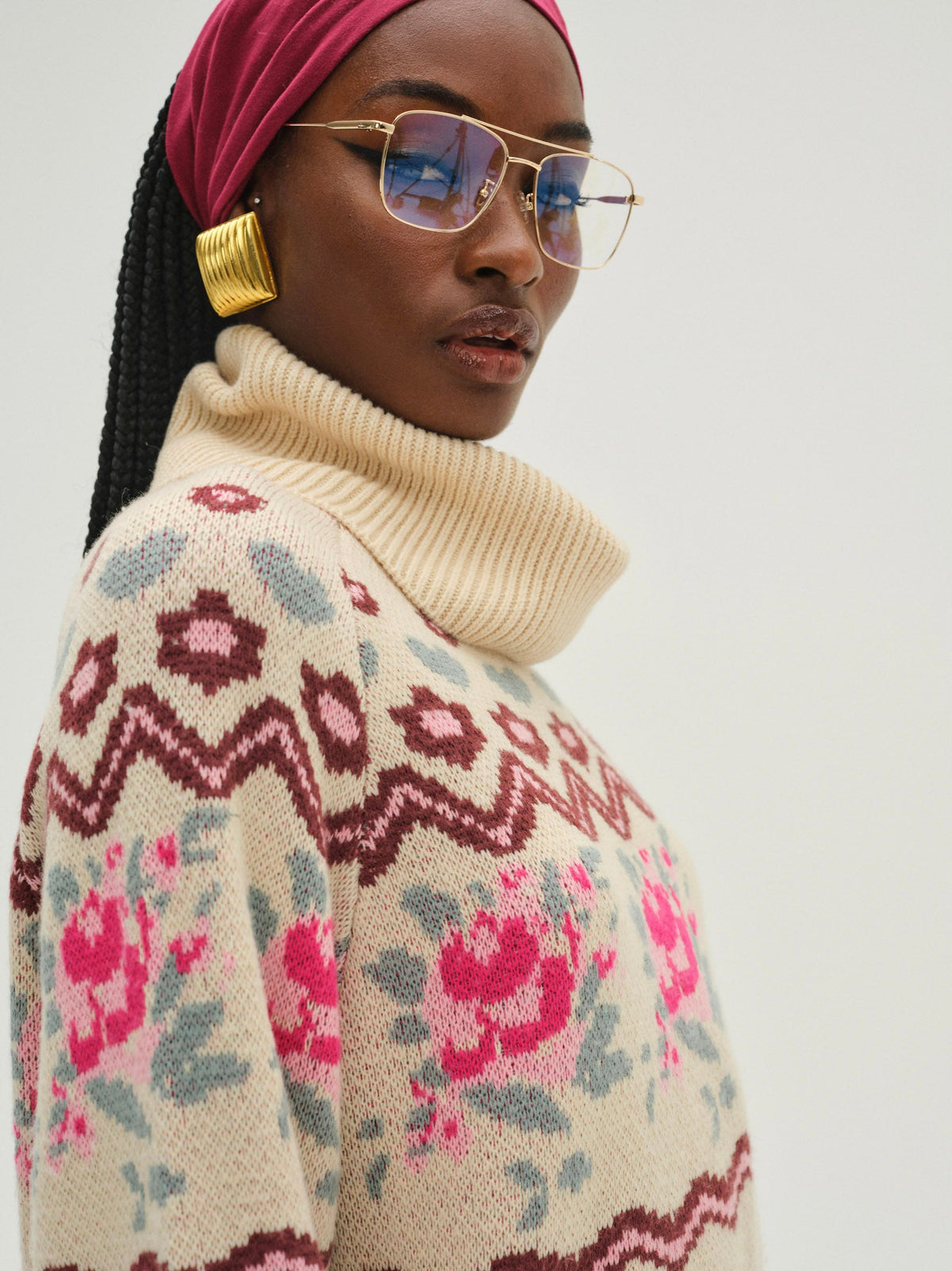 Ski Lodge Oversized Sweater Cream - For Love & Lemons