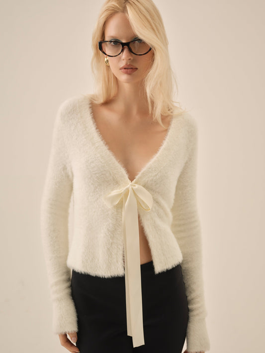 Tayla Knit Cardigan Cream - For Love & Lemons