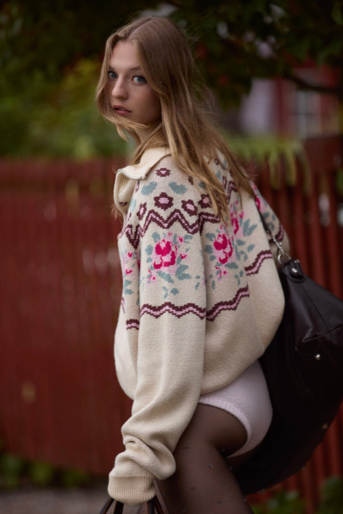 Ski Lodge Zip-Up Sweater Cream - For Love & Lemons