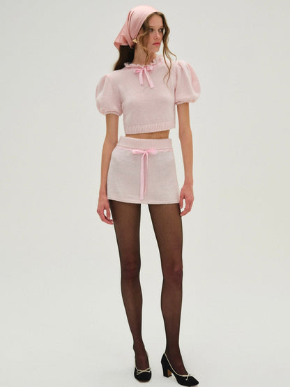 Beverly Mini Skirt Pink - For Love & Lemons