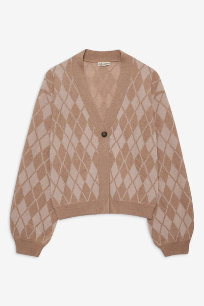 Cassidy Argyle Cardigan Brown - For Love & Lemons