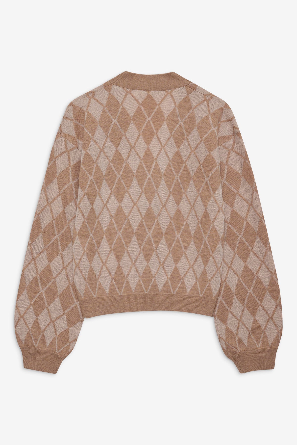 Cassidy Argyle Cardigan Brown - For Love & Lemons