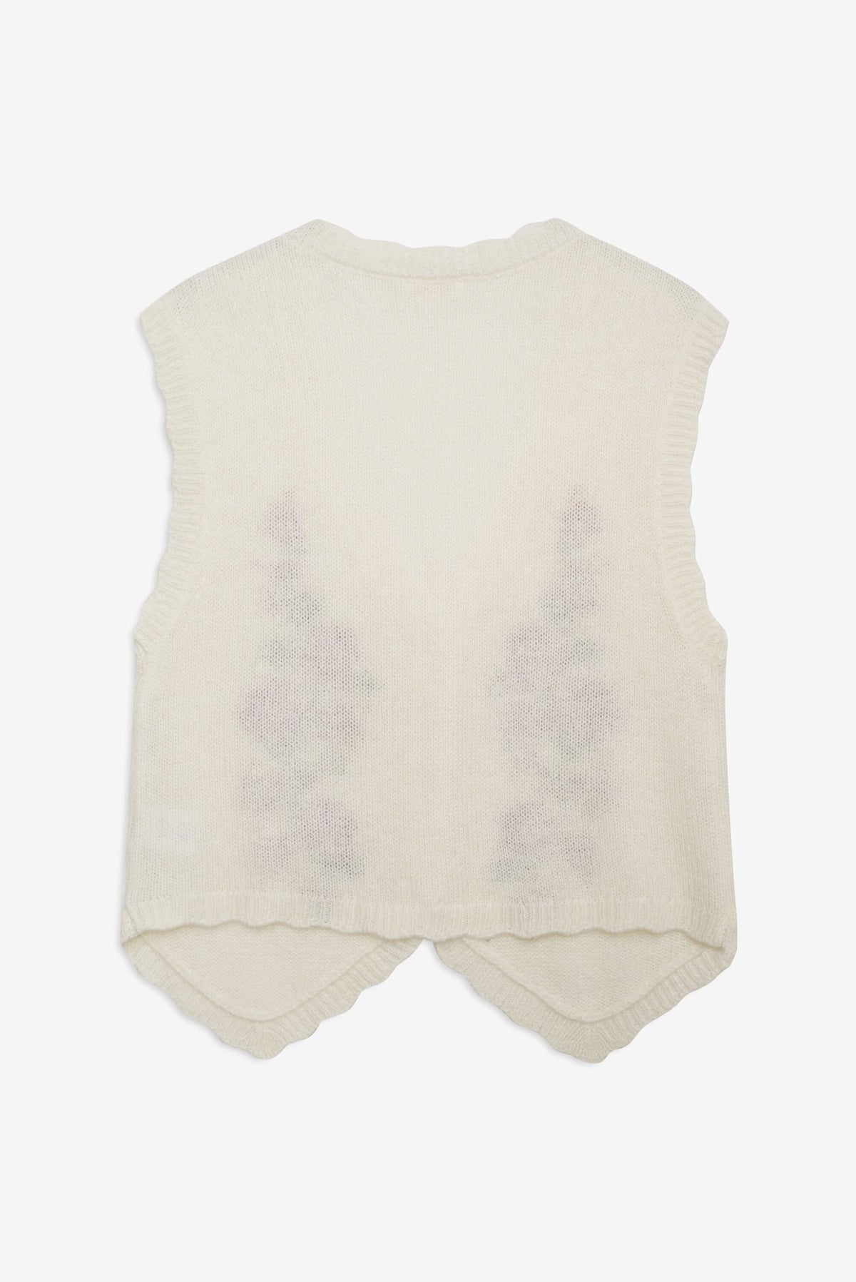 Molly Embroidered Sweater Vest Cream - For Love & Lemons