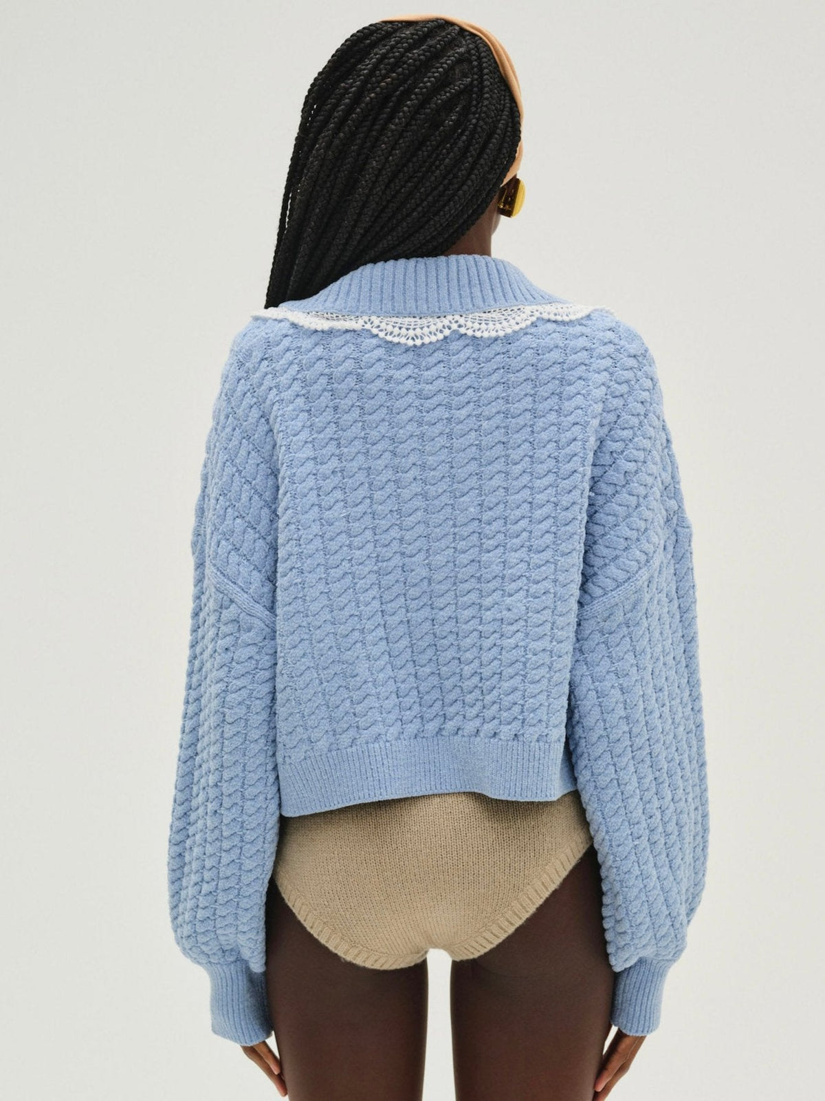 Tierra Knit Jacket Blue - For Love & Lemons