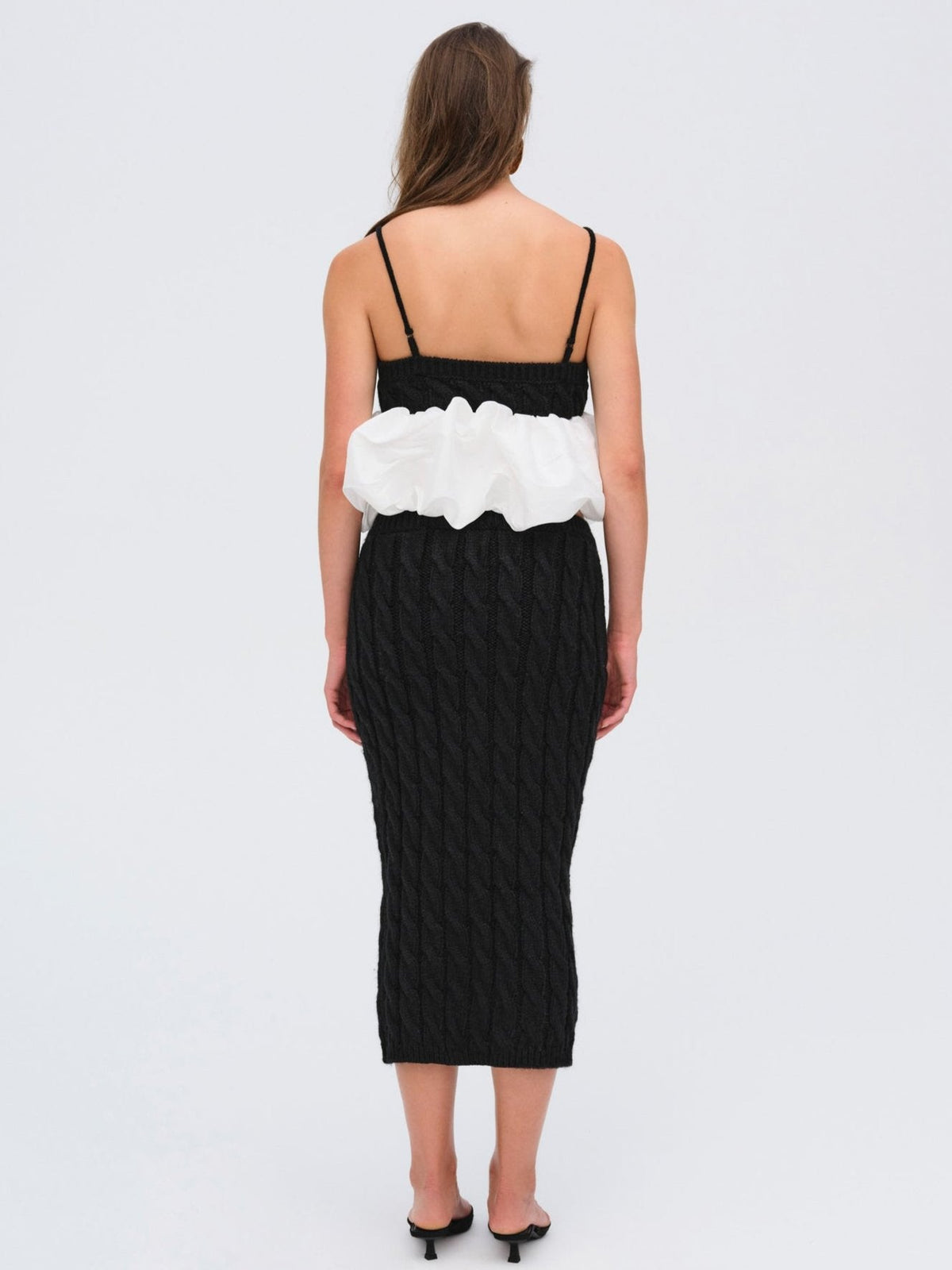 Lise Knit Midi Skirt Black - For Love & Lemons