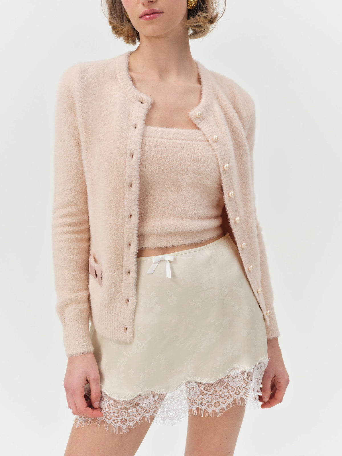 Harper Cardigan Pink - For Love & Lemons