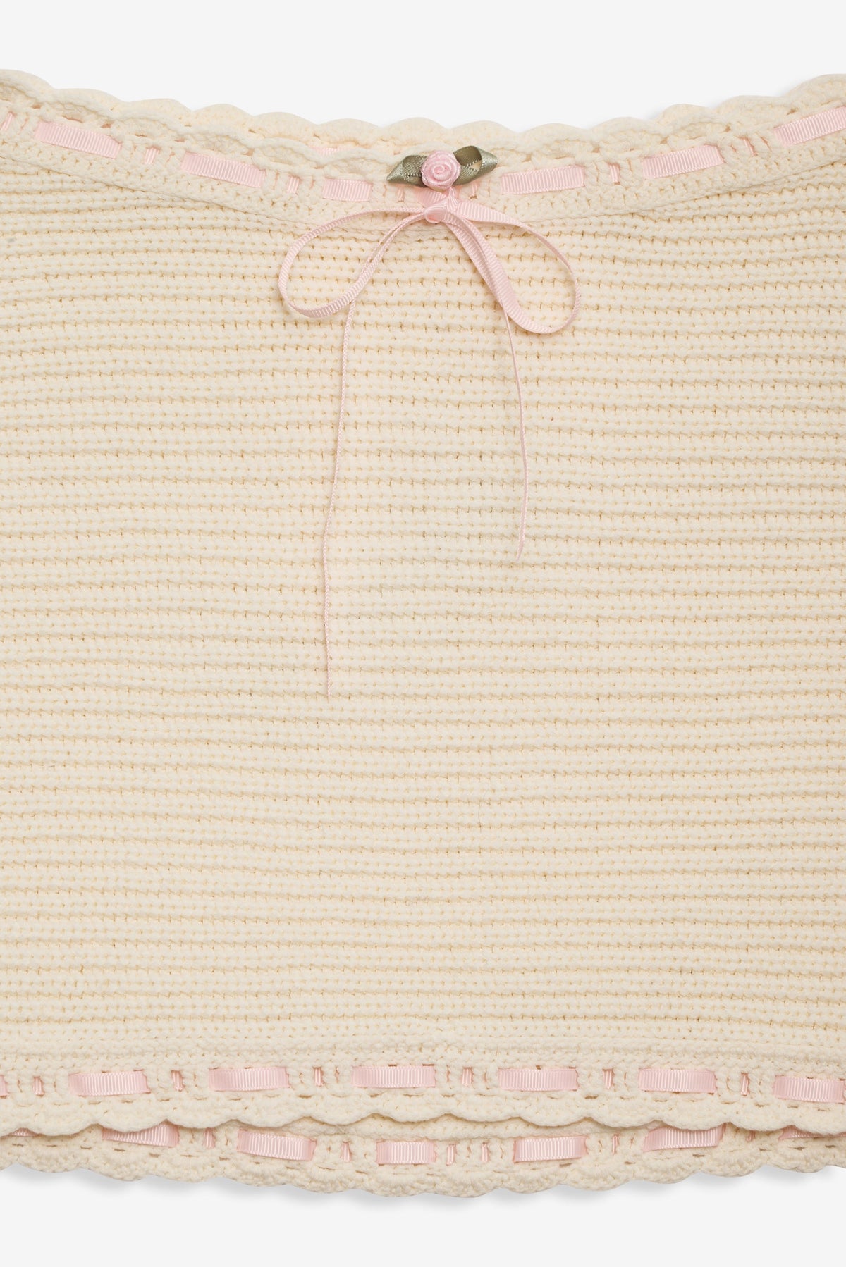 Kelsey Crochet Mini Skirt Cream - For Love & Lemons