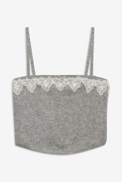 Arinah Tank Grey - For Love & Lemons