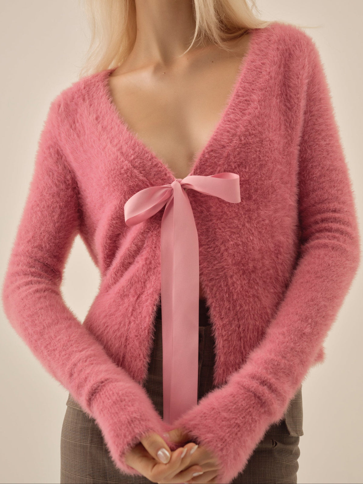 Tayla Knit Cardigan Pink - For Love & Lemons