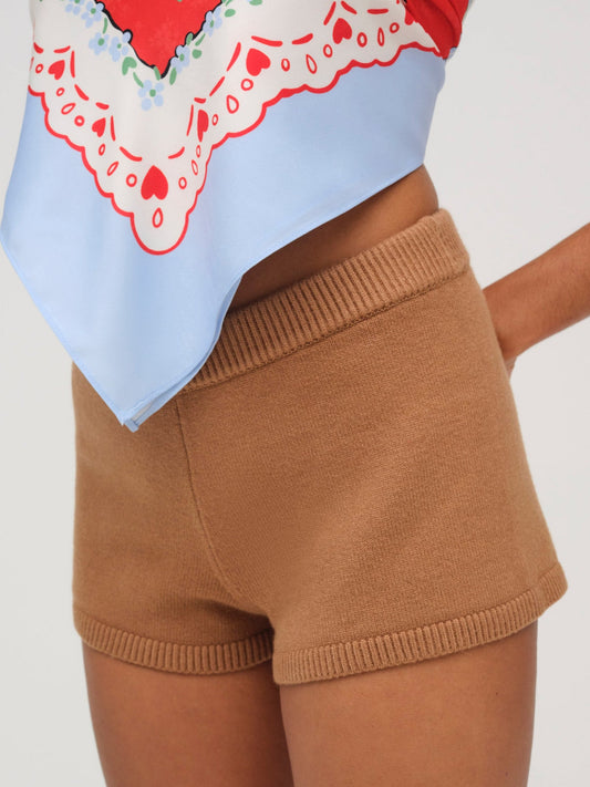 Ellie Knit Short CAMEL - For Love & Lemons