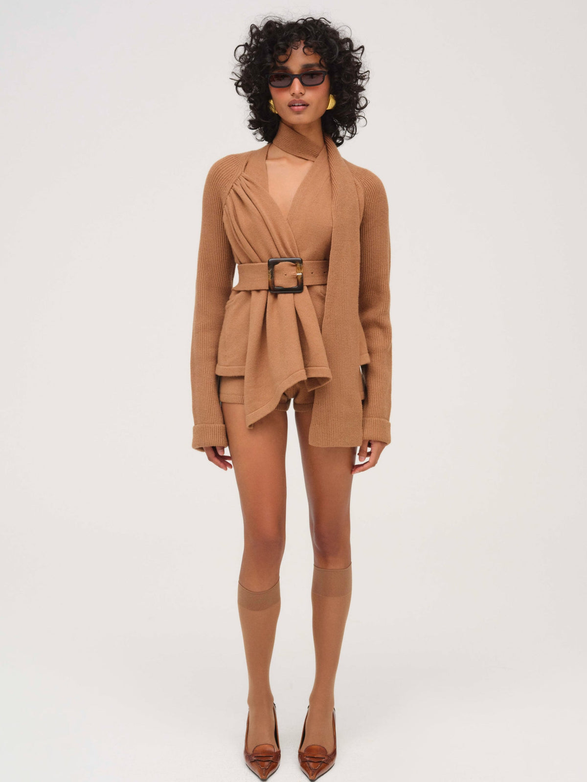 Ellie Knit Short CAMEL - For Love & Lemons