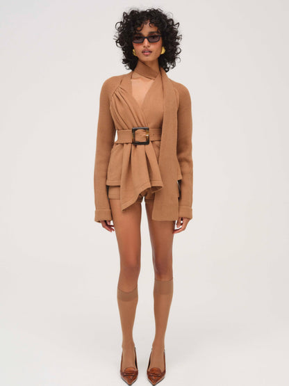 Ellie Knit Short CAMEL - For Love & Lemons