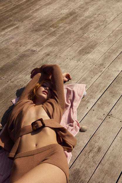 Ellie Knit Short CAMEL - For Love & Lemons