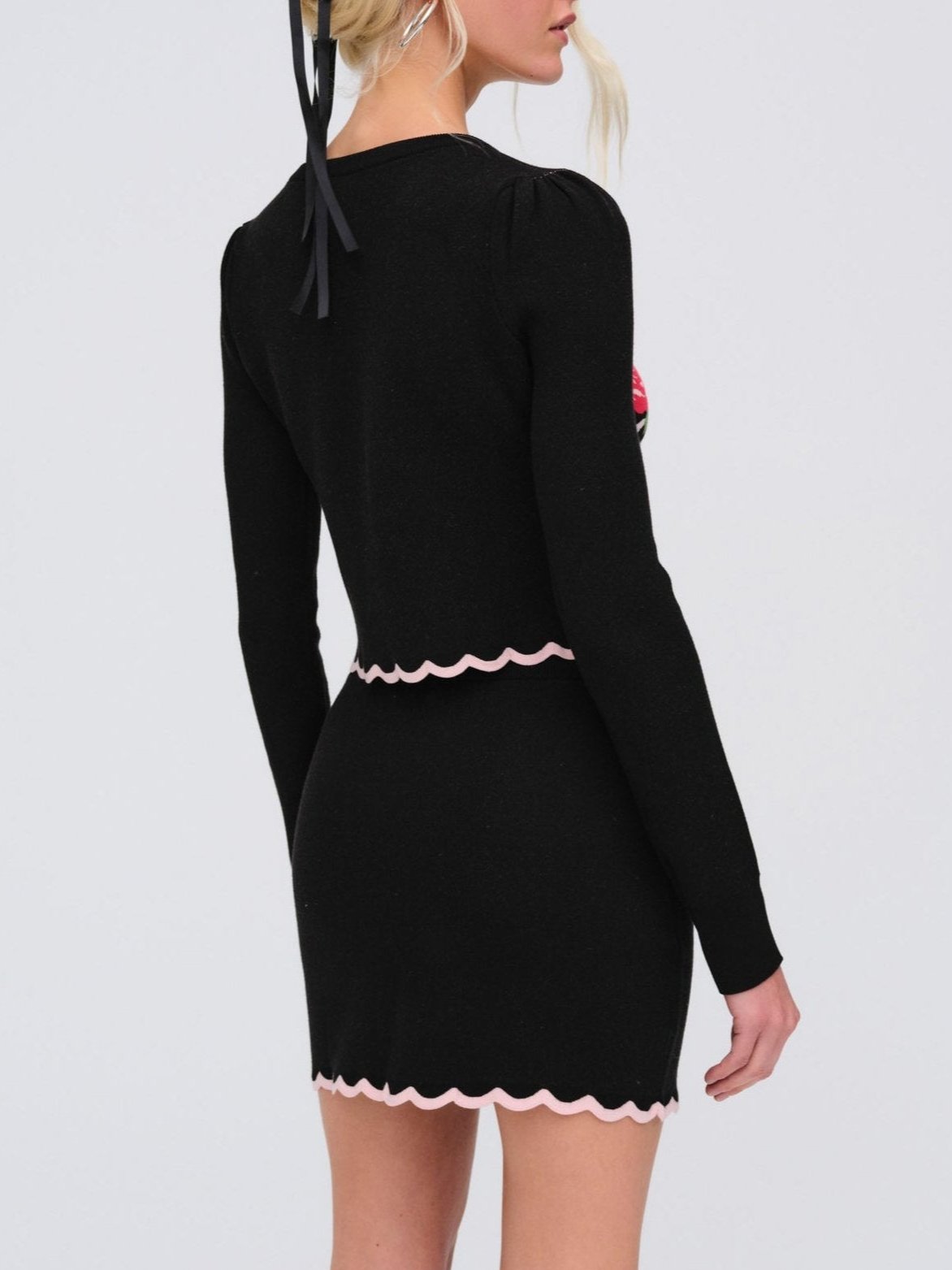 Donella Knit Mini Skirt Black - For Love & Lemons